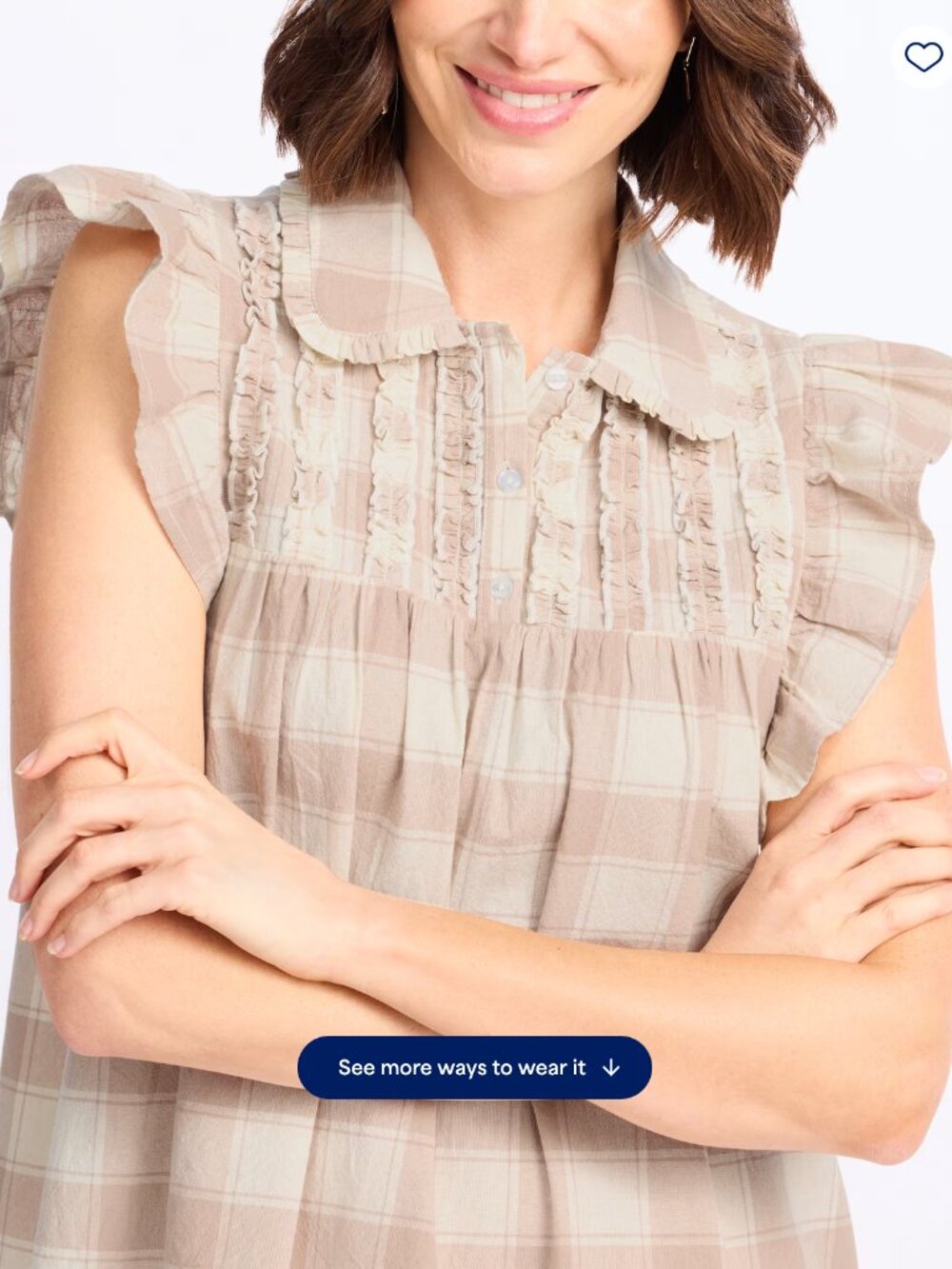 Flutter Sleeve Collared Mini Dress - Picture 3 of 4